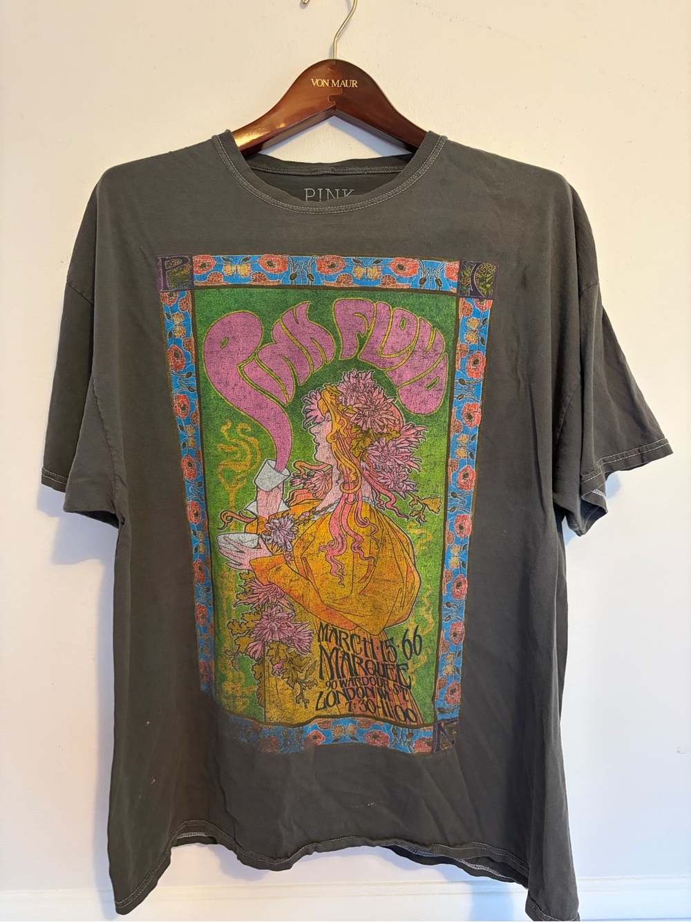 Pink Floyd Black Graphic Tee with Multicolor Print